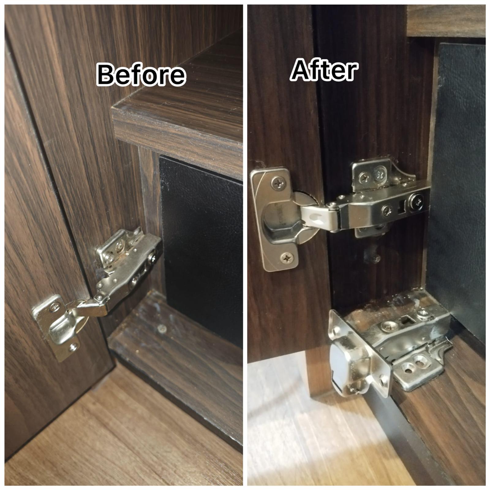 Kitchen Cabinet Hinge Replacement Service in Singapore | Soft-Close Upgrade by Tasfia Engineering & Construction Pte Ltd